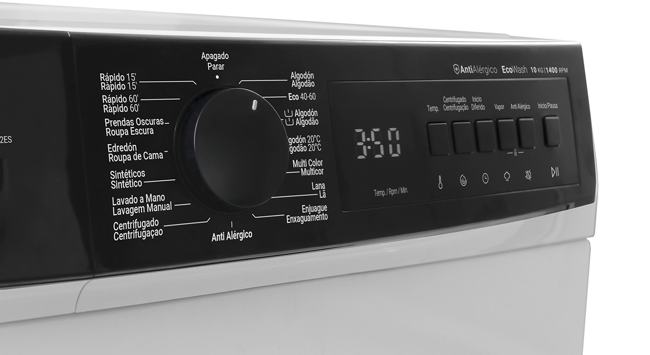 DAEWOO WASHING MACHINE 10KG 1400 RPM CLASS A INVERTER STEAM