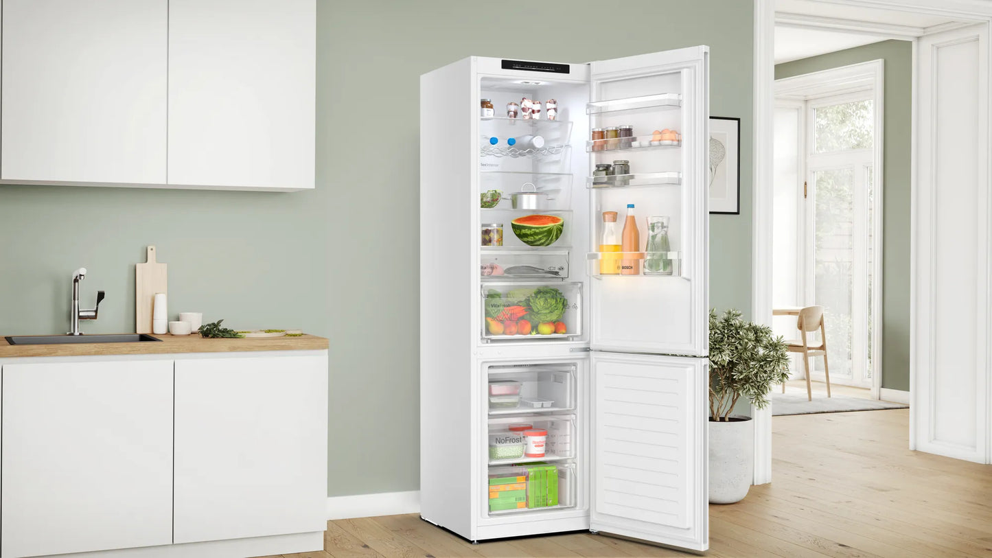 Bosch Serie 4 Frigorífico combinado de libre instalación 203 x 60 cm Blanco