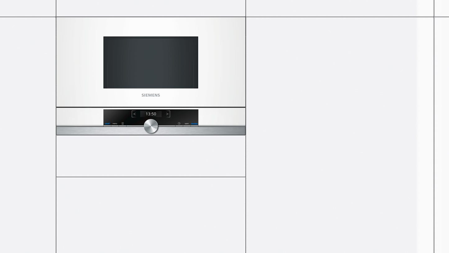 MICROONDAS INTEGRABLE SIEMENS IQ700 BF634LGW1 21L S/P CRISTAL BLANCO 900W