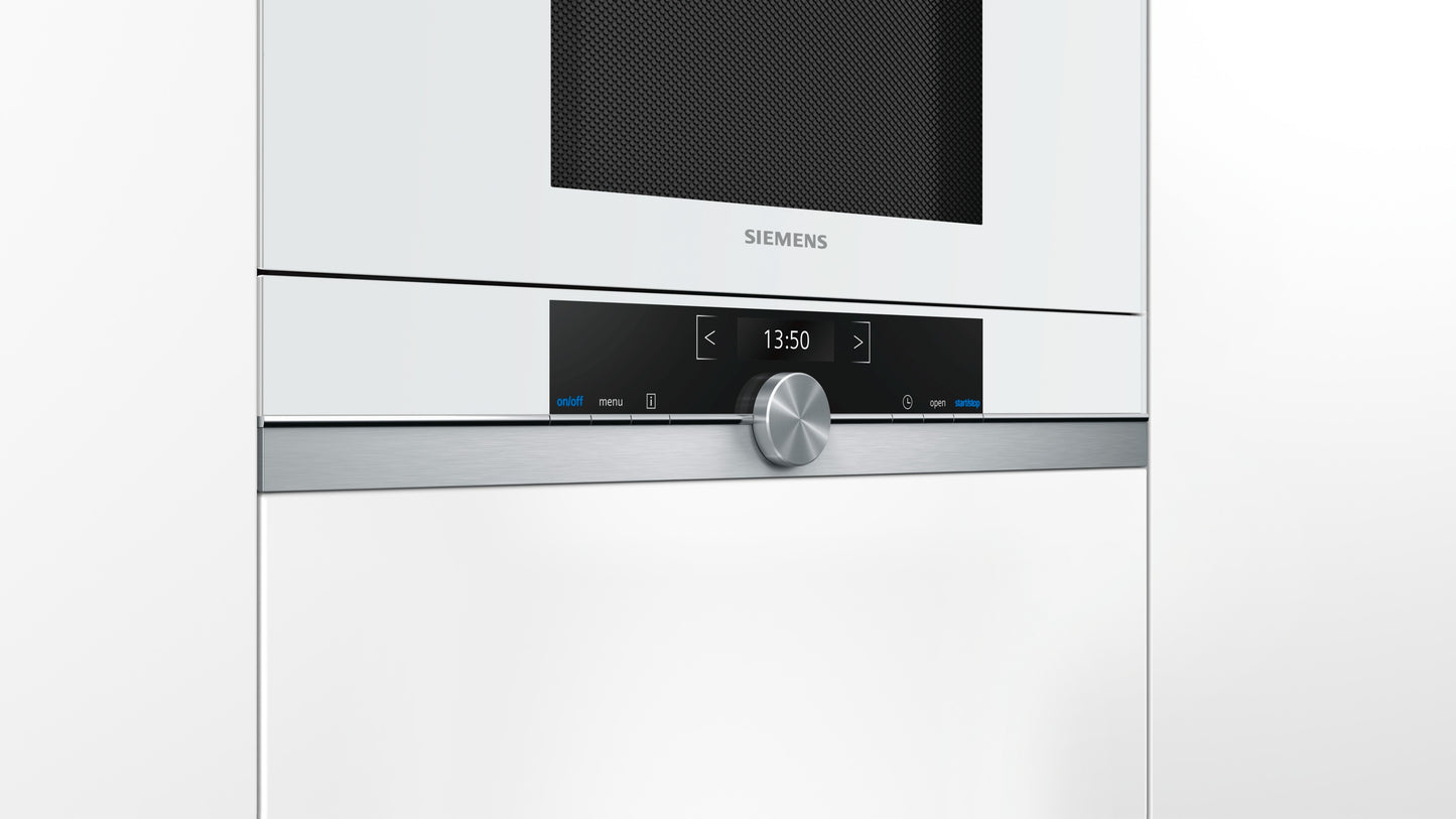 MICROONDAS INTEGRABLE SIEMENS IQ700 BF634LGW1 21L S/P CRISTAL BLANCO 900W