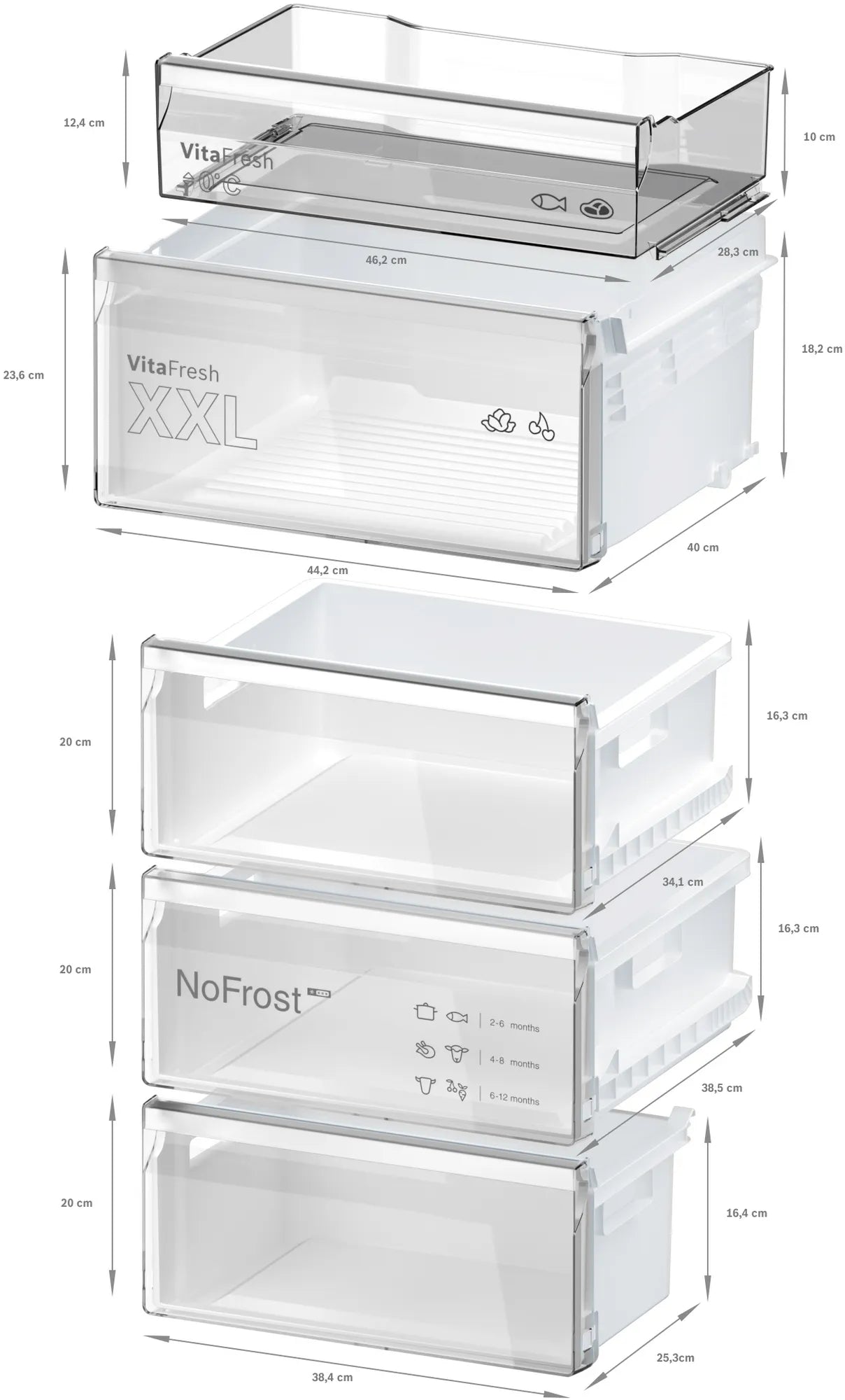 Bosch Serie 4 Frigorífico combinado de libre instalación 203 x 60 cm Blanco