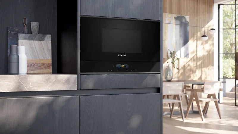 MICROONDAS INTEGRABLE SIEMENS IQ700 BF722R1B1 21L S/P CRISTAL NEGRO