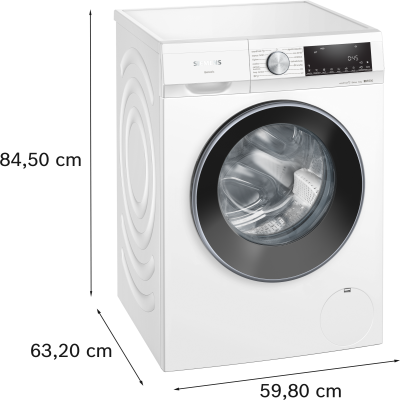 Front-loading washing machine - SIEMENS WG44G2Z0ES, 9.0 kg, 14 programs, White