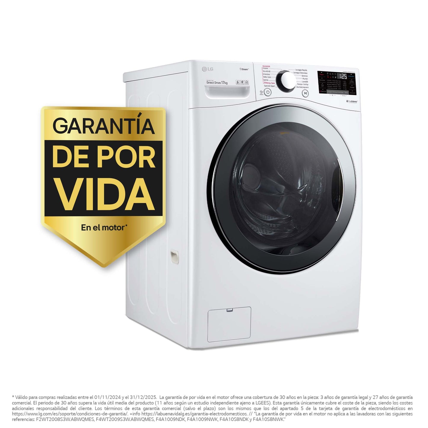 Midea Washing Machine MF100W90BAW, 9Kg, 1400RPM, A