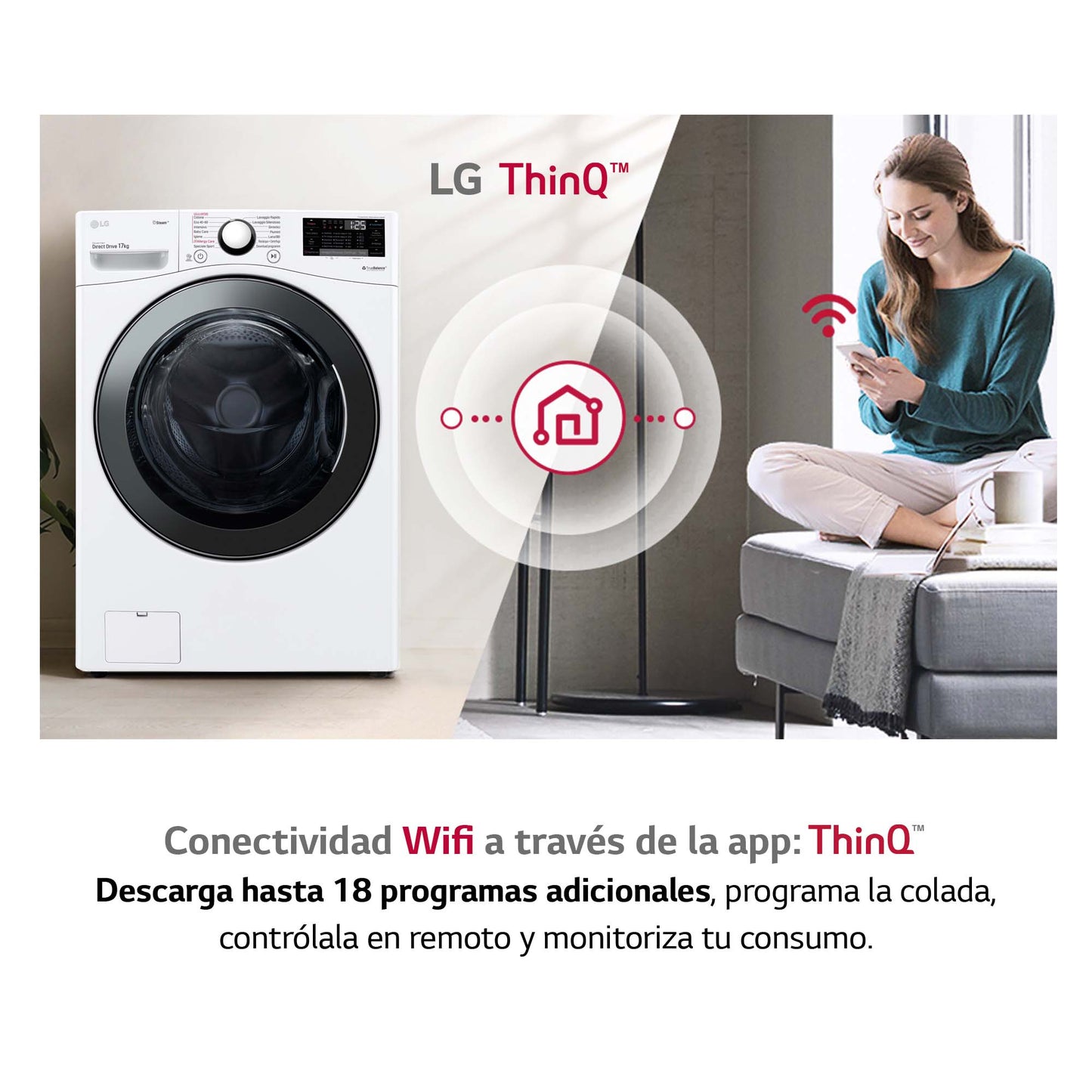 Midea Washing Machine MF100W90BAW, 9Kg, 1400RPM, A