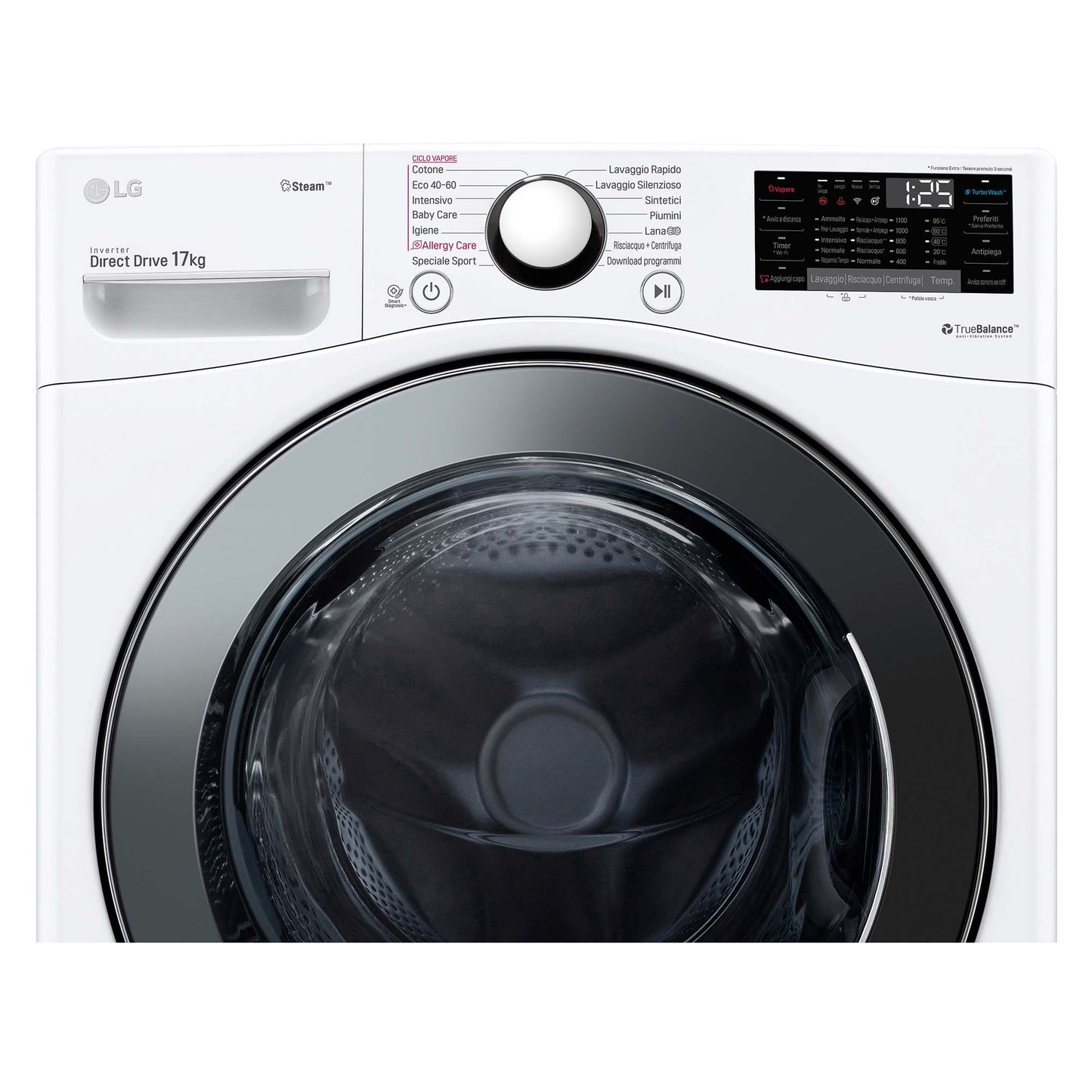 Midea Washing Machine MF100W90BAW, 9Kg, 1400RPM, A