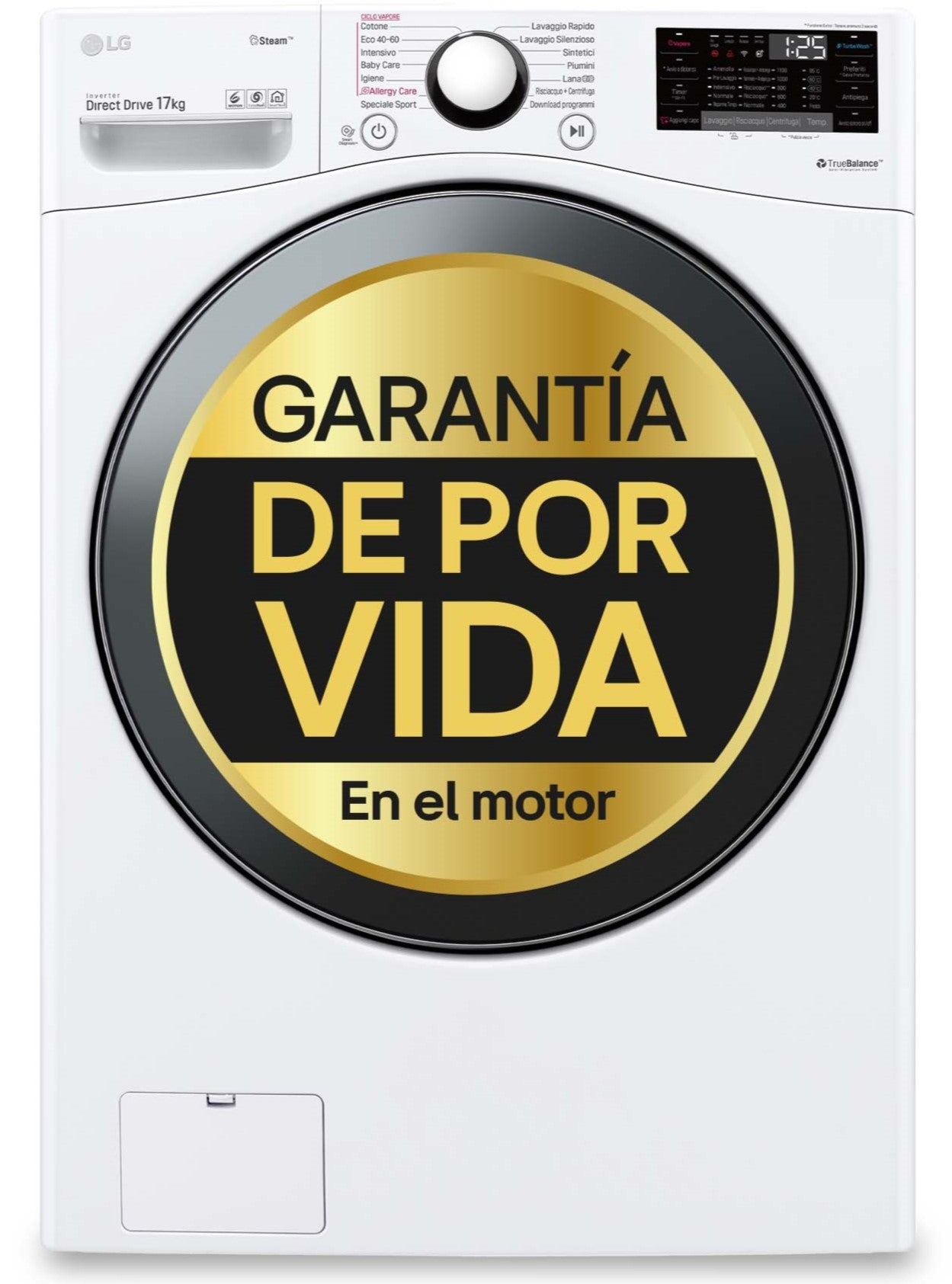 Midea Washing Machine MF100W90BAW, 9Kg, 1400RPM, A