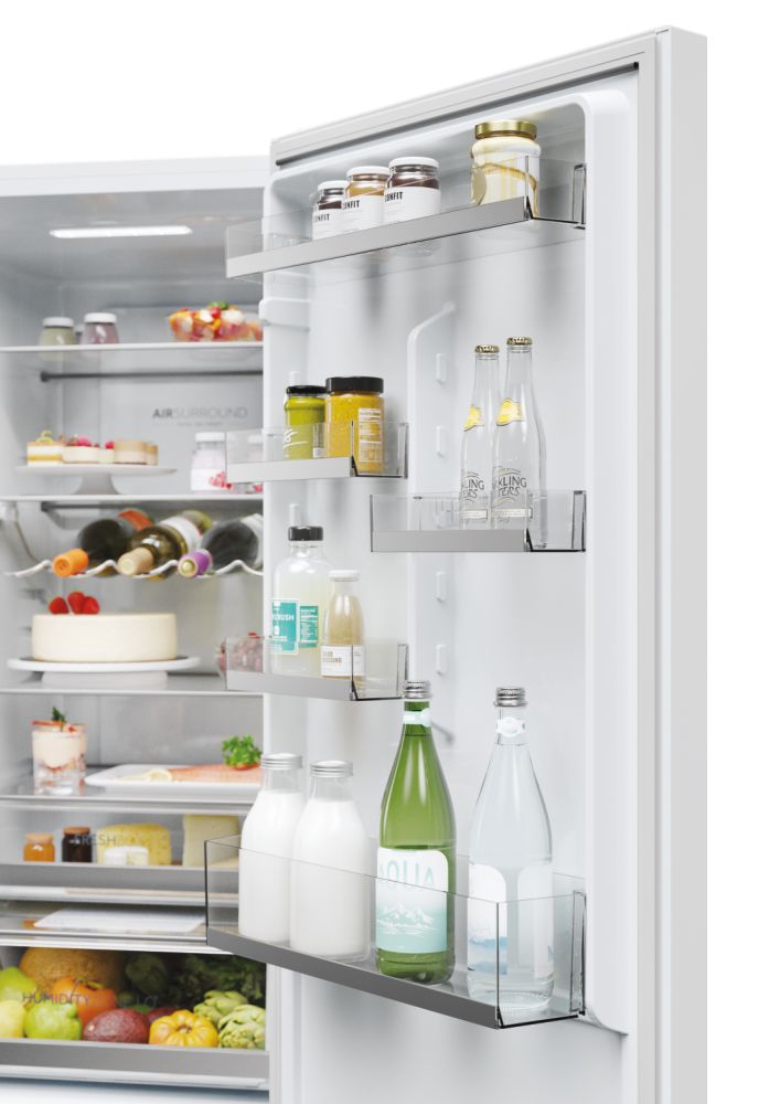 Haier 3P Combi Refrigerator HTR3619ENMN, 190x60cm, NFR, E, Inox
