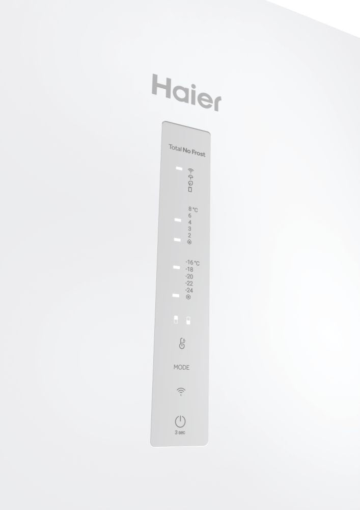 Haier 3P Combi Refrigerator HTR3619ENMN, 190x60cm, NFR, E, Inox