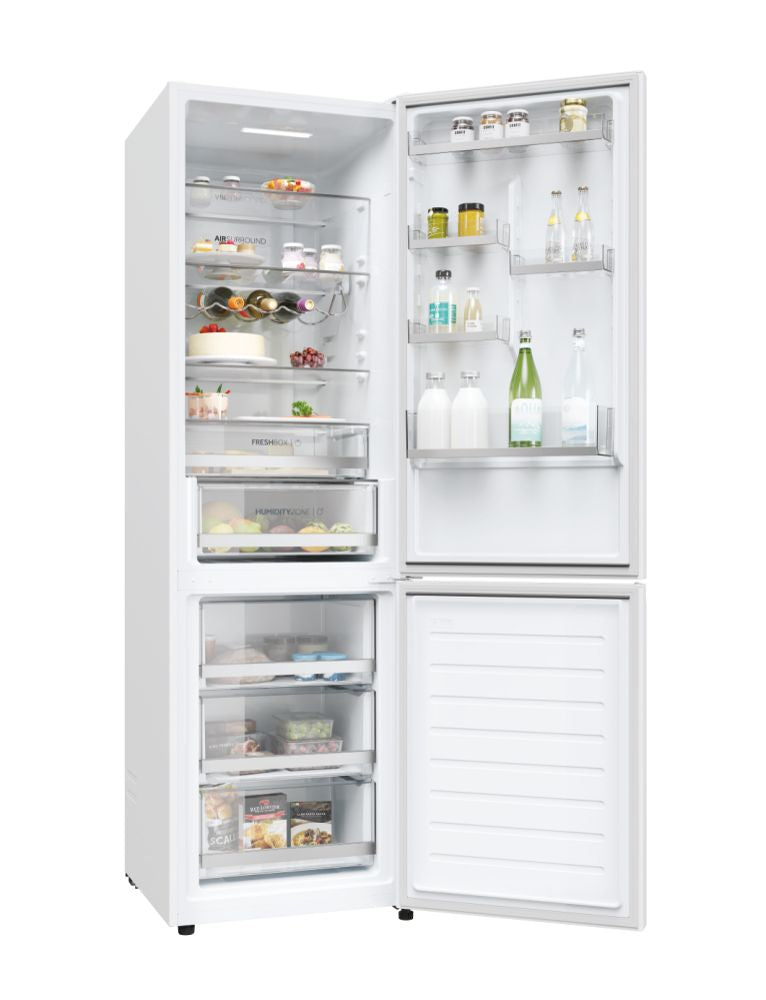 Haier 3P Combi Refrigerator HTR3619ENMN, 190x60cm, NFR, E, Inox