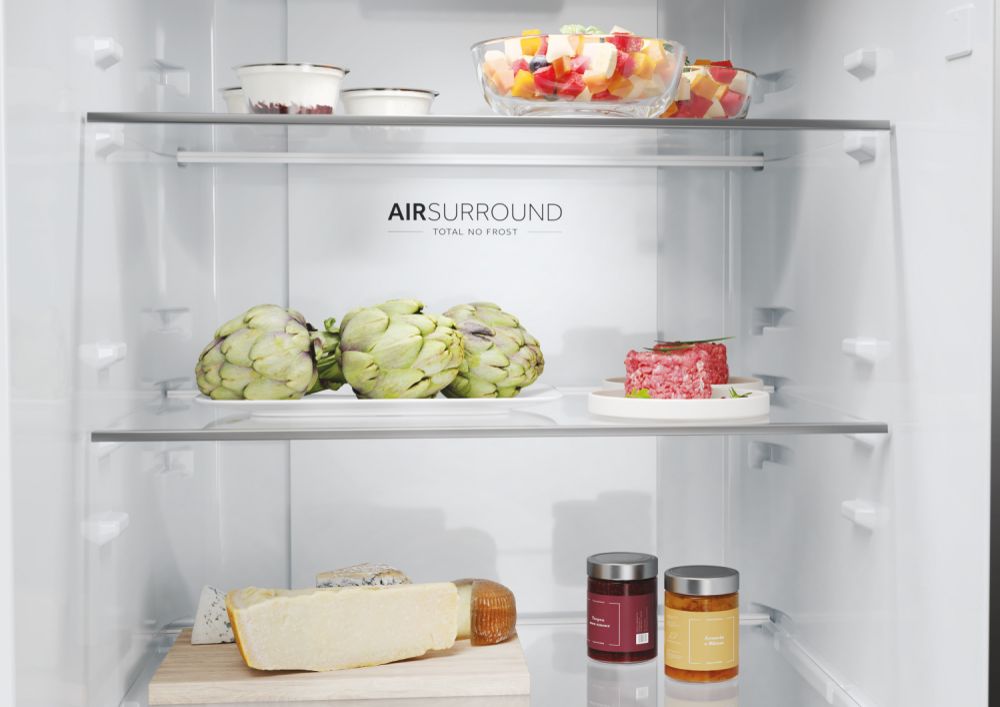 Haier 3P Combi Refrigerator HTR3619ENMN, 190x60cm, NFR, E, Inox
