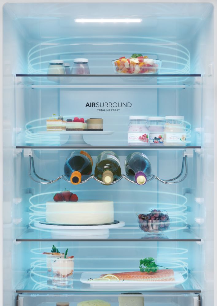 Haier 3P Combi Refrigerator HTR3619ENMN, 190x60cm, NFR, E, Inox