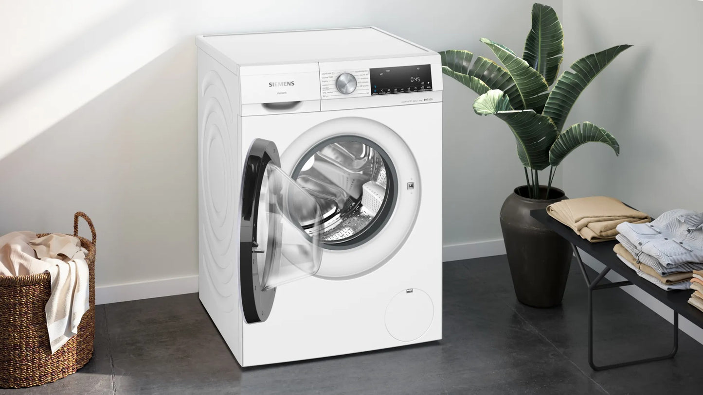 Front-loading washing machine - SIEMENS WG44G2Z0ES, 9.0 kg, 14 programs, White