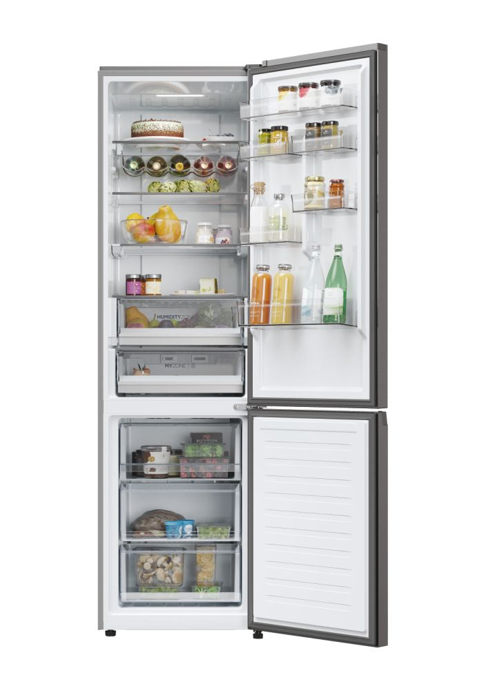 Haier 3P Combi Refrigerator HTR3619ENMN, 190x60cm, NFR, E, Inox