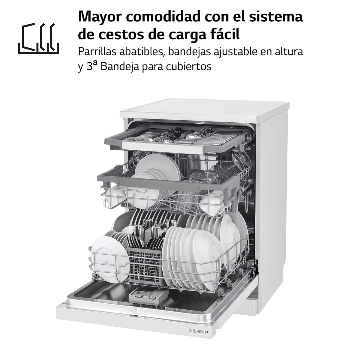 LG DF365FPS FREE-STANDING STAINLESS STEEL DISHWASHER 14 PLACES 10 PROGRAMS 60CM