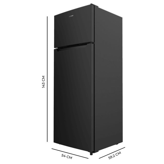TWO DOOR REFRIGERATOR 2P CECOTEC 143x54 CM 211L BLACK
