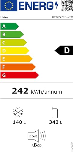 OFERTA FRIGORIFICO COMBI HAIER 3D NOFROST CRISTAL BLANCO 201 cm x 70 cm HTW7720DNGW