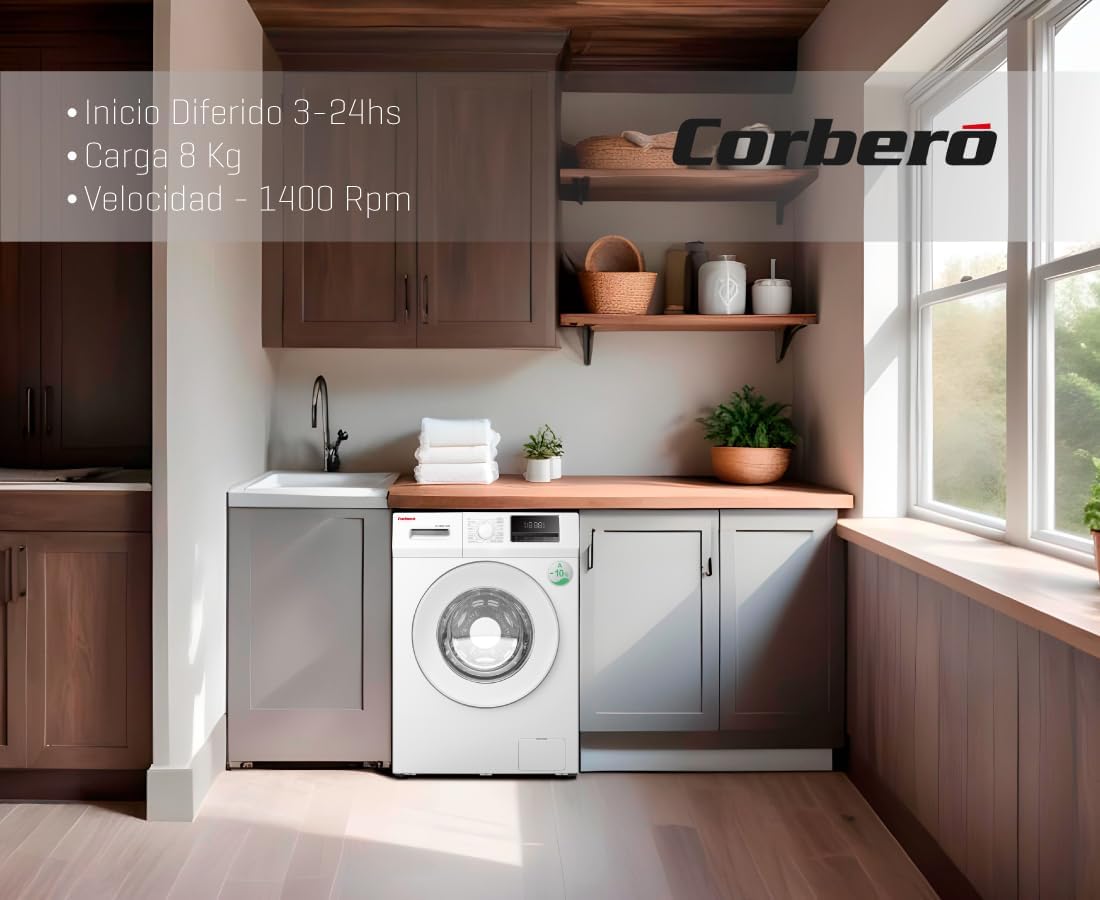 OFERTA LAVADORA CF CORBERO 8KG 1400RPM CLASE ENERGETICA A CLT8BL1424