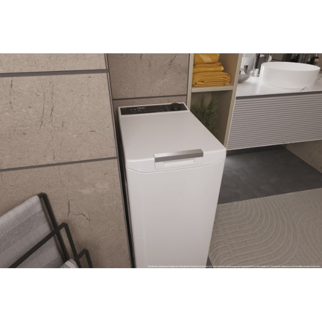 Midea MF100T80B/W-ES Top Loading Washing Machine, White, 8 kg, 1300 rpm, A