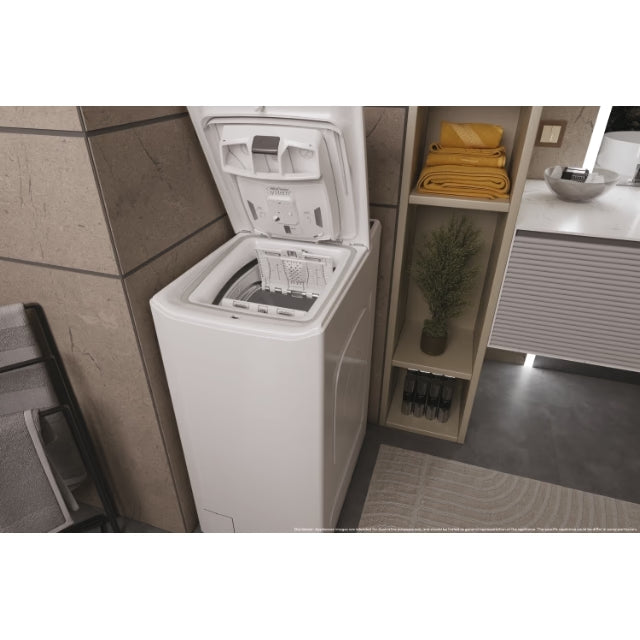 Midea MF100T80B/W-ES Top Loading Washing Machine, White, 8 kg, 1300 rpm, A