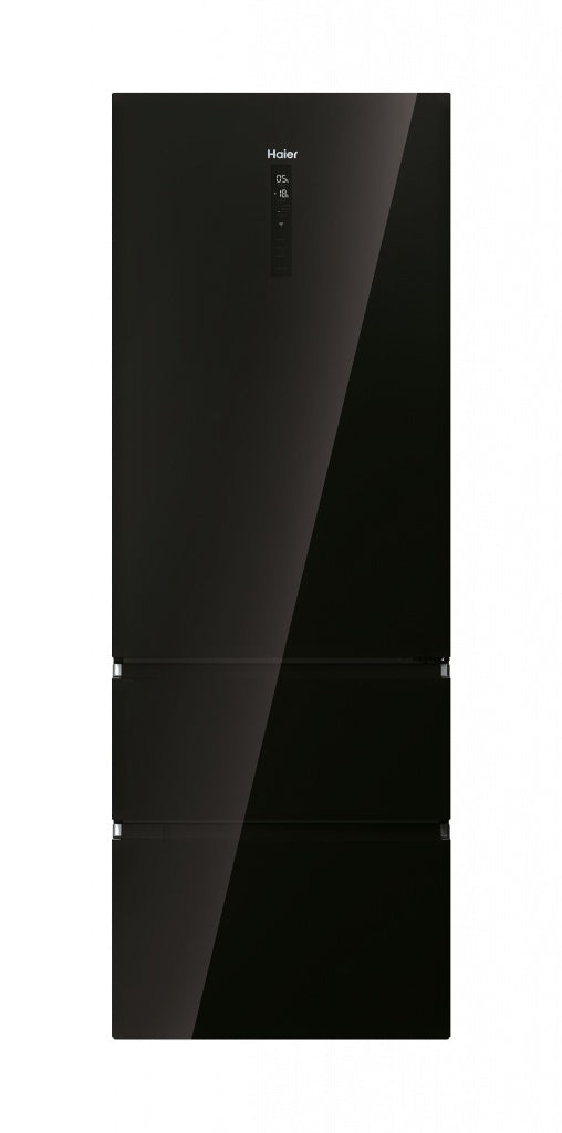 OFERTA FRIGORIFICO COMBI HAIER 3D NOFROST CRISTAL NEGRO 200,6 m x 70 cm HTW7720DNGB