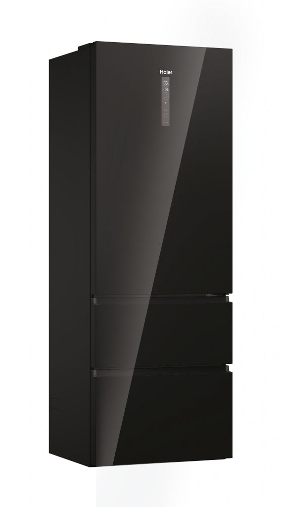 OFERTA FRIGORIFICO COMBI HAIER 3D NOFROST CRISTAL NEGRO 200,6 m x 70 cm HTW7720DNGB