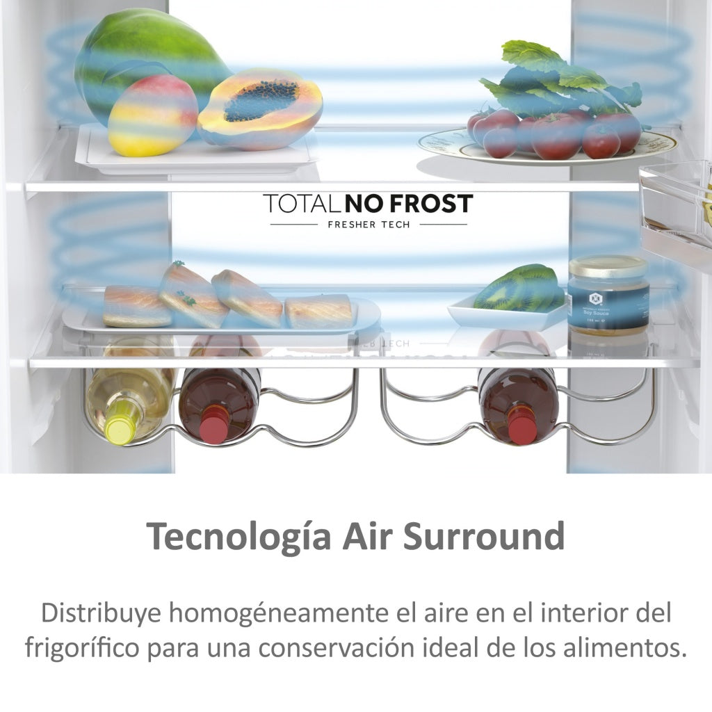 OFERTA FRIGORIFICO COMBI HAIER 3D NOFROST CRISTAL BLANCO 201 cm x 70 cm HTW7720DNGW