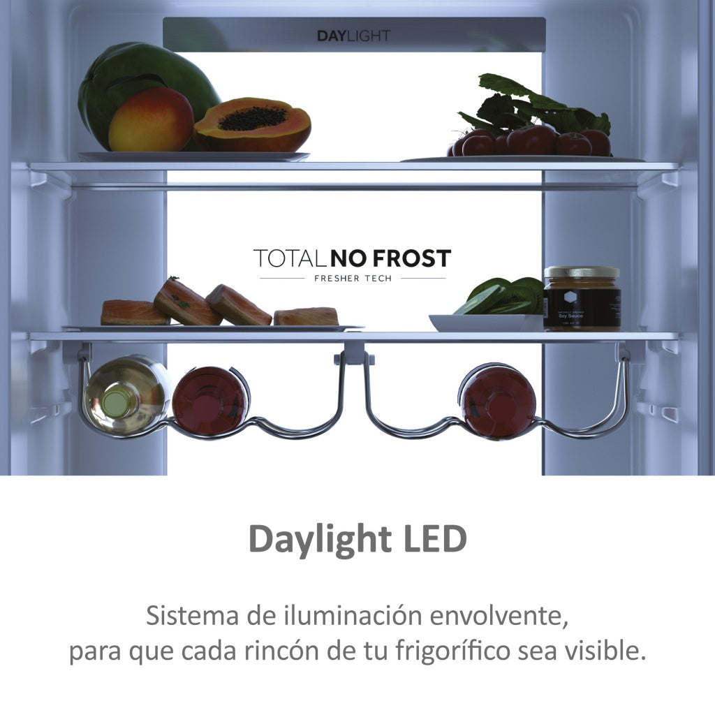 OFERTA FRIGORIFICO COMBI HAIER 3D NOFROST CRISTAL BLANCO 201 cm x 70 cm HTW7720DNGW