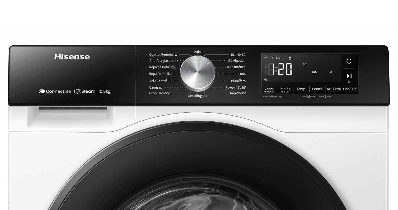 Hisense WF3S1043BW3 Washing Machine, 10.5kg, 1400rpm, A