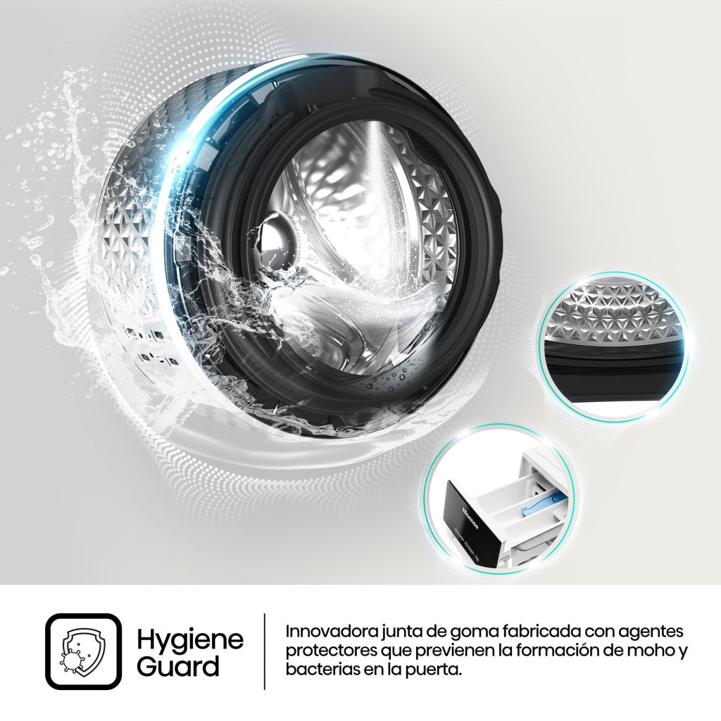 Hisense WF3S1043BW3 Washing Machine, 10.5kg, 1400rpm, A