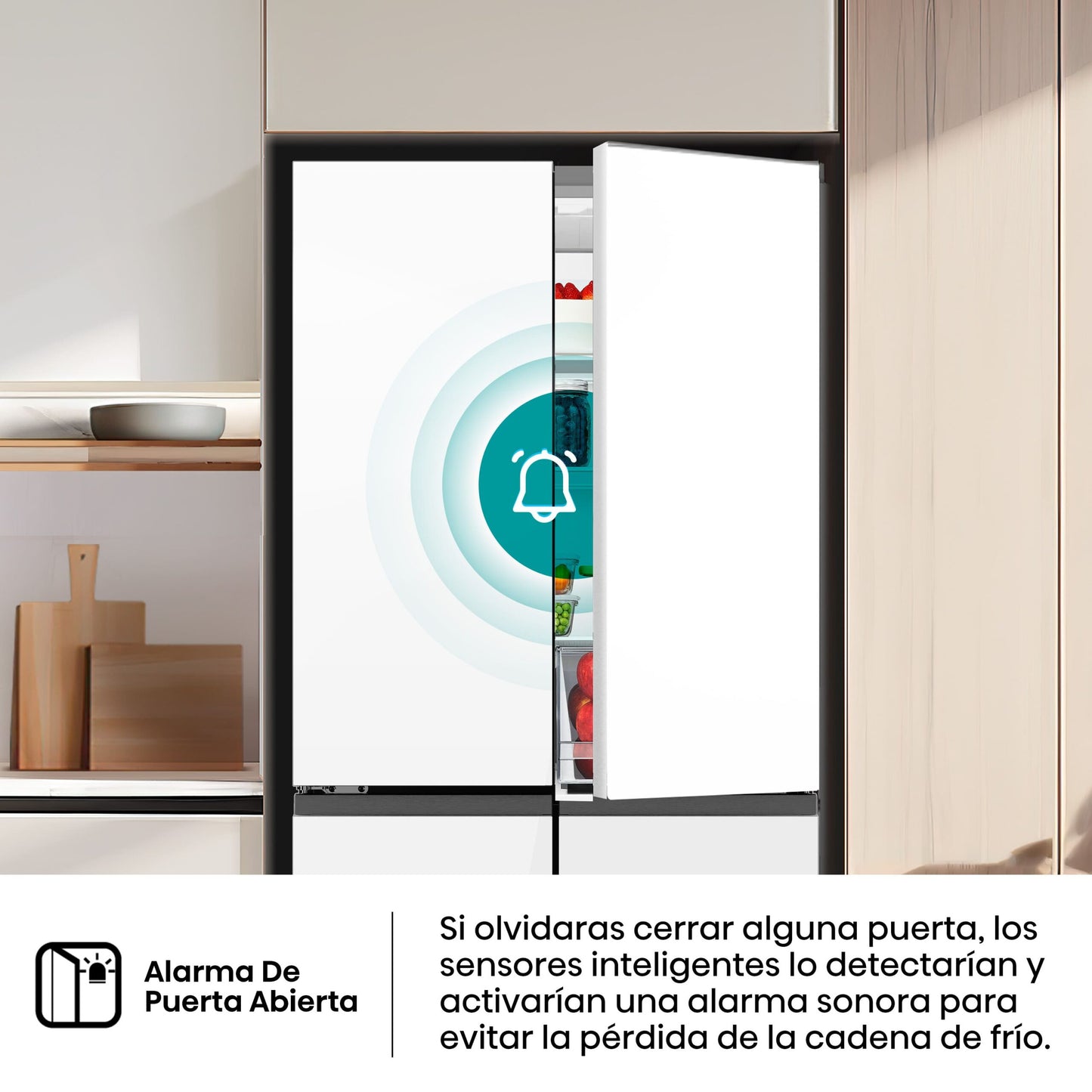 American Refrigerator 4 Doors, Class E, 483L, White Glass RQ5P470SETE