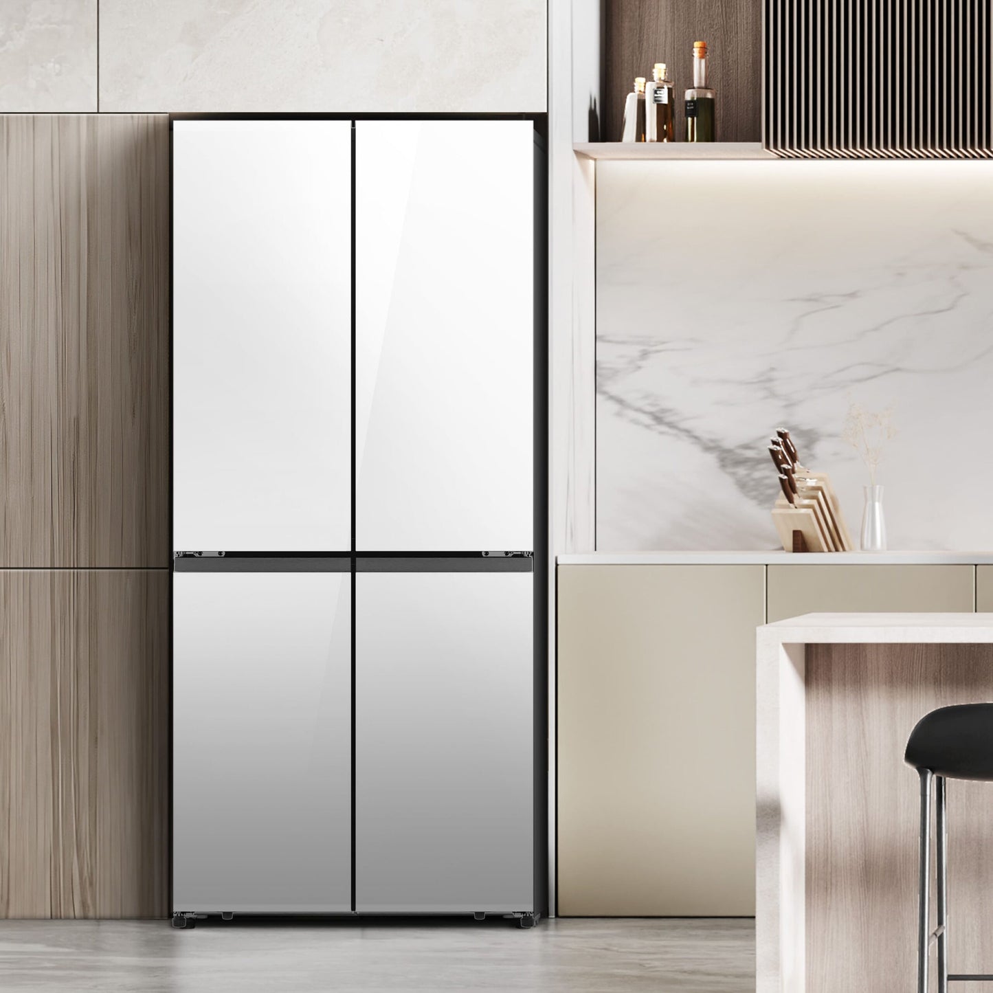 American Refrigerator 4 Doors, Class E, 483L, White Glass RQ5P470SETE