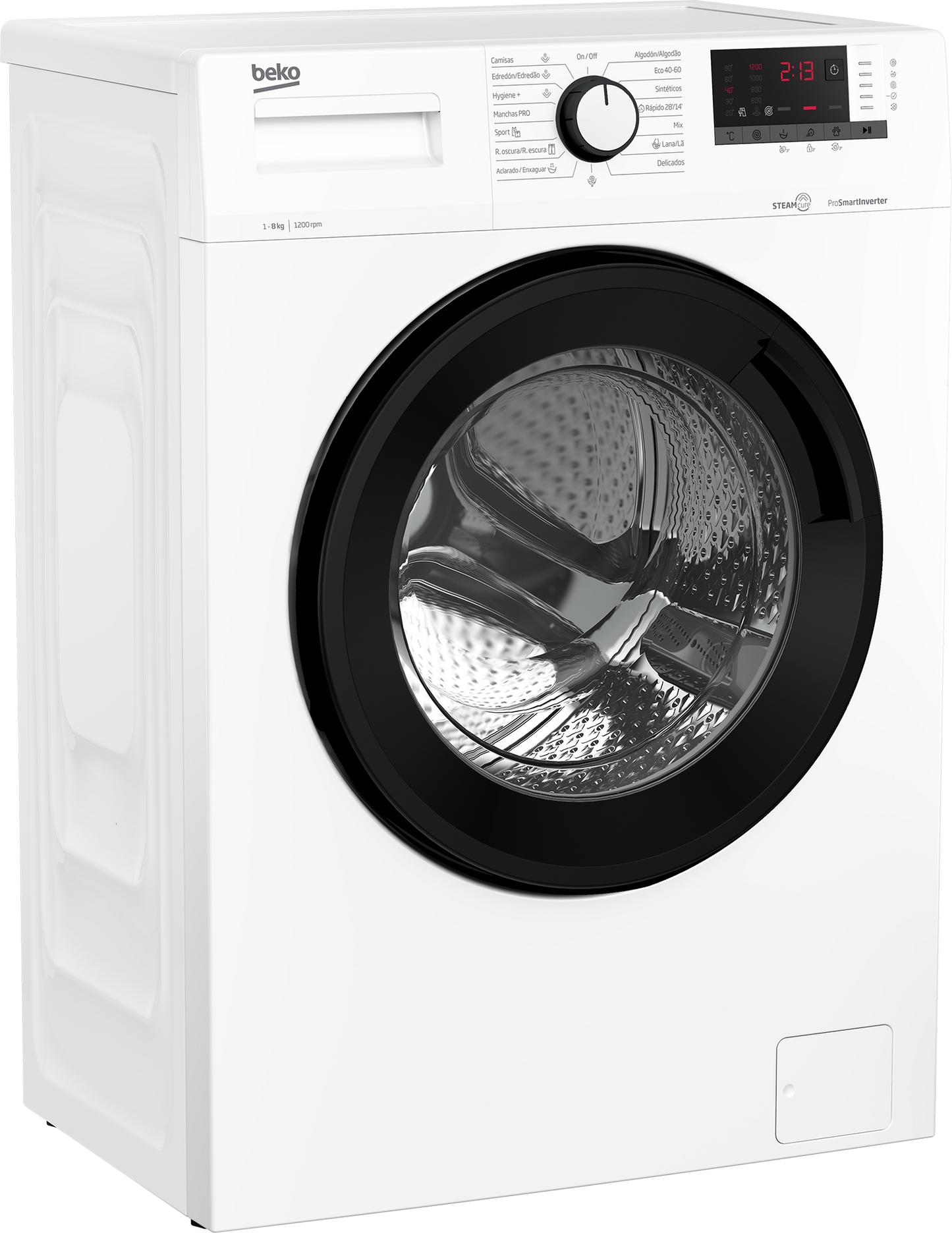 LAVADORA BEKO WRA8615XW 8KG 1200RPM VAPOR INVERTER CLASE A