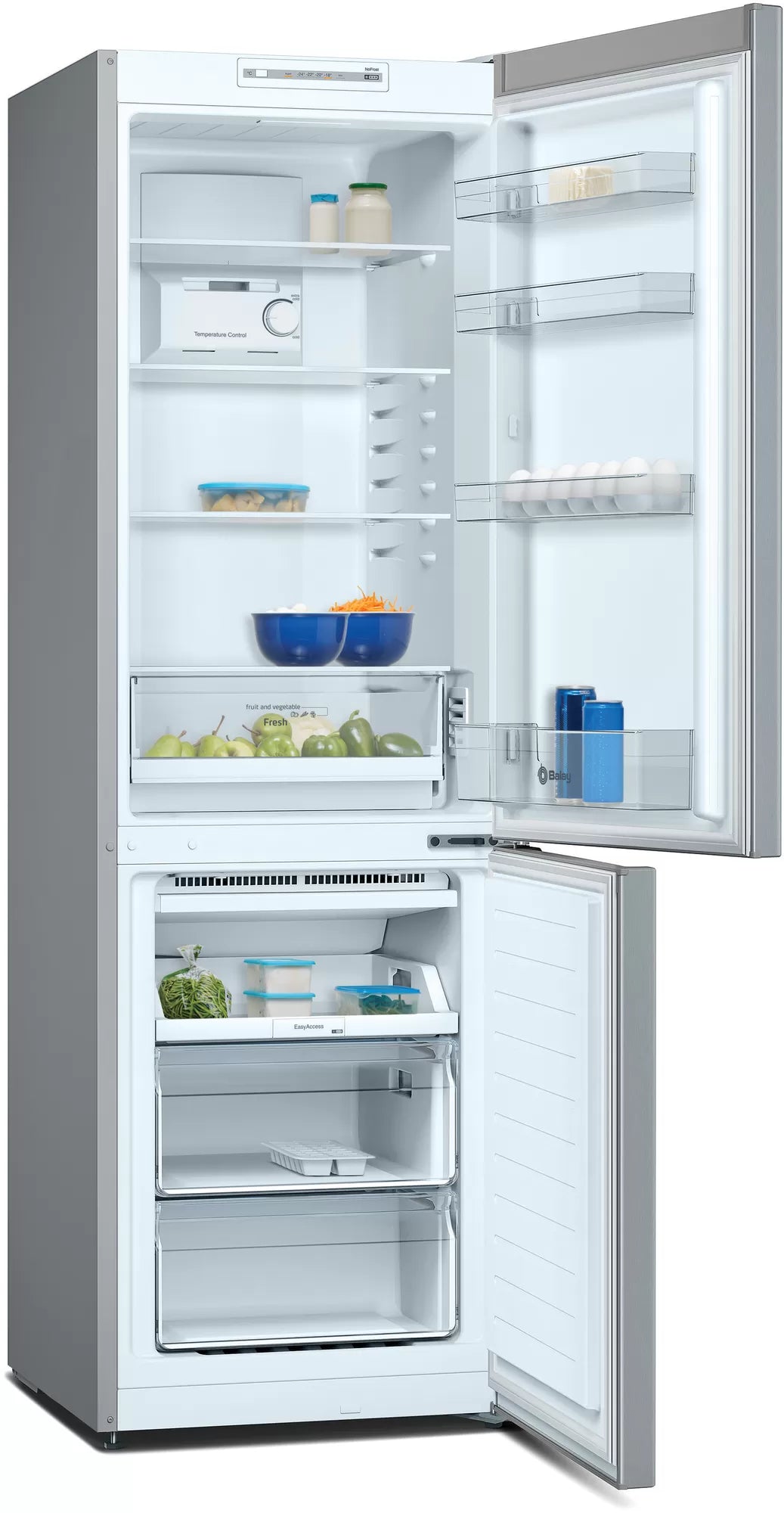 Frigorífico Combi Balay 3KFE561MI, 186x60cm, NFR, E, Inox