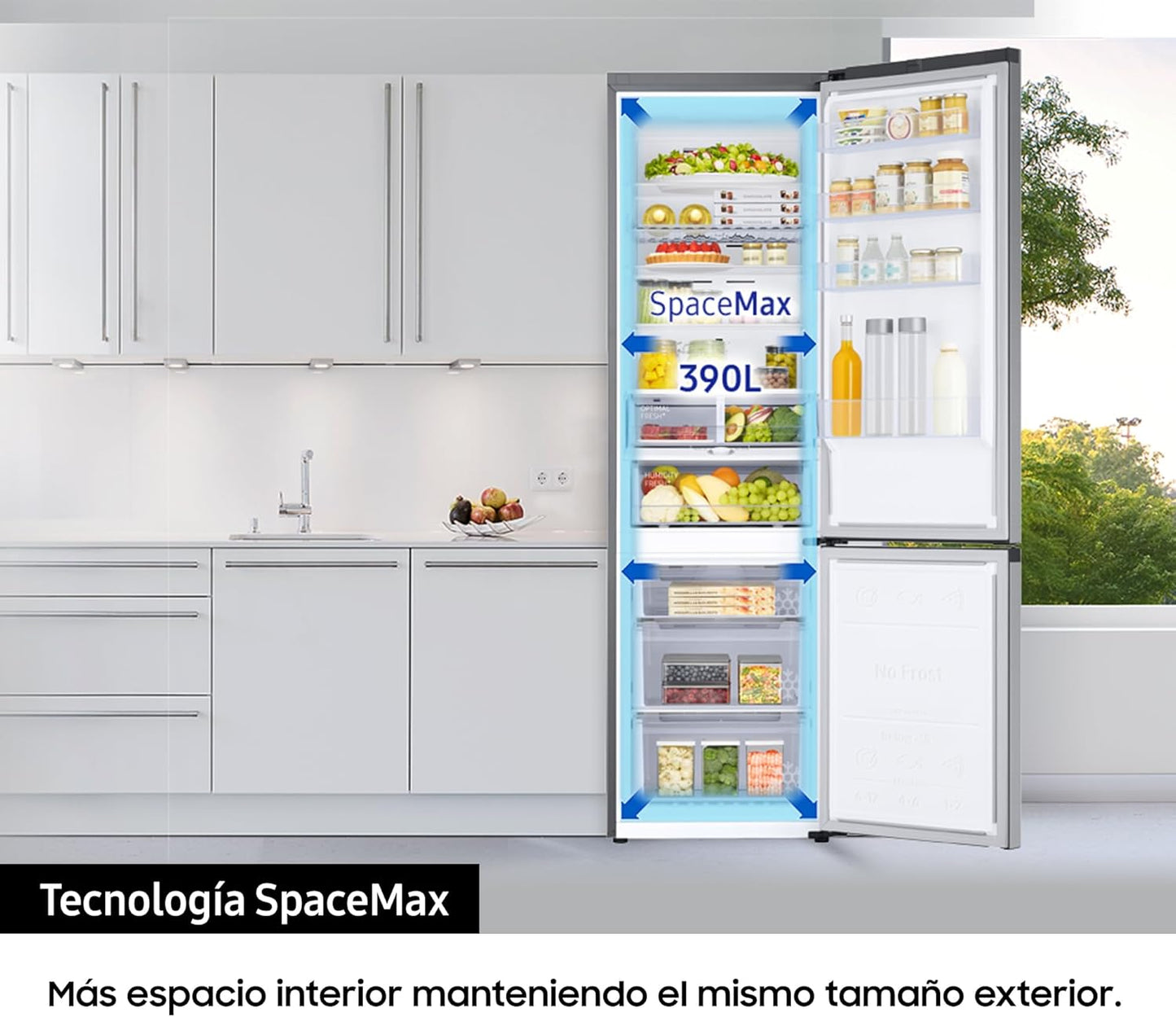 Samsung RB38T675DSA Combi Refrigerator INOX 203X60CM CLASS D 390L (LAST DISPLAY UNIT)