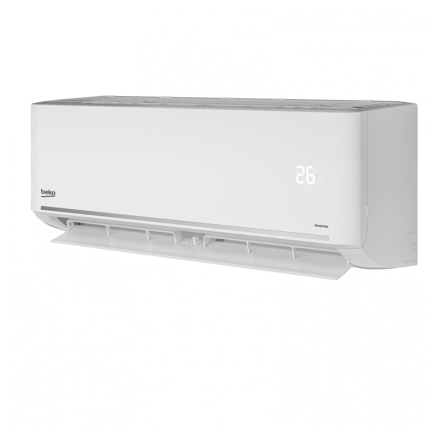 Aire acondicionado Split 1 x 1 - Beko BEHPI 120/ BEHPI 121, Inverter, 3010 fg/h, 60 dB(A), Deshumidificación, Wifi, Blanco