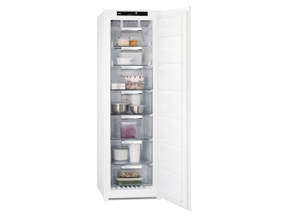 Congelador vertical integrable AEG ABE818E6NS, Blanco, 177 cm, E