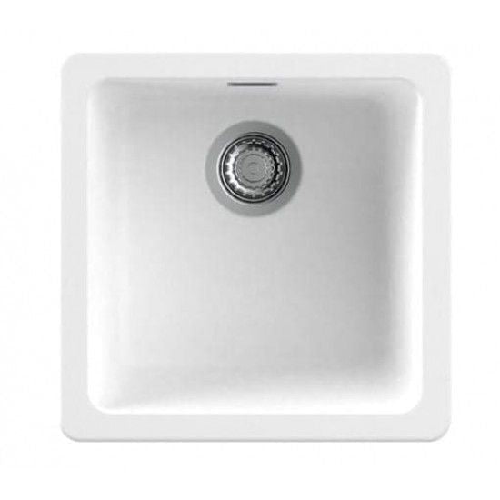 Nodor NorGranite 40.40 1B WH Undermount Square Granite Sink