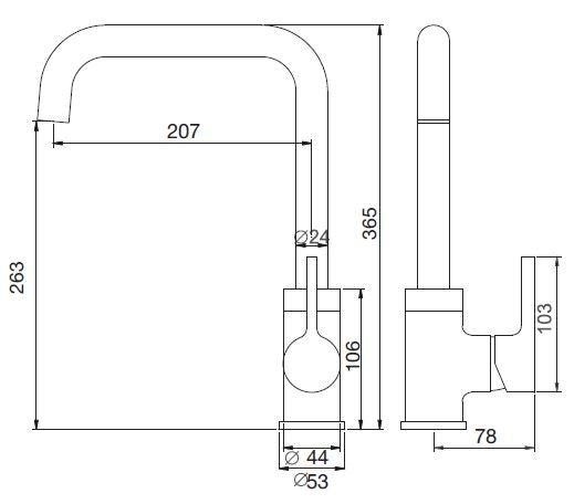 Nova FR17ACERO Single-lever faucet, steel Ref. FR17ACERO