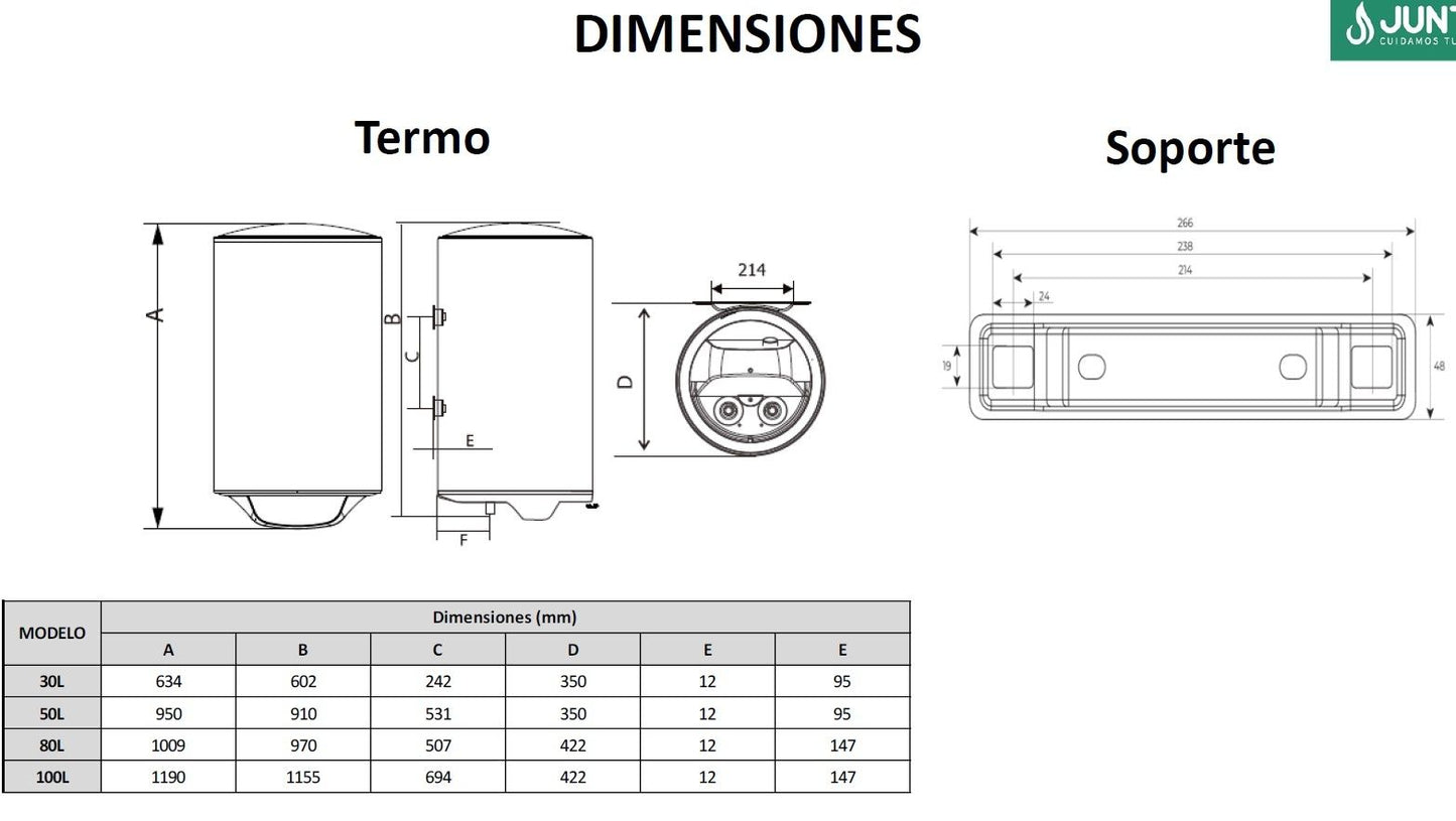 Teka Smart Control vertical electric water heater with 30 litres and LED temperature indicator