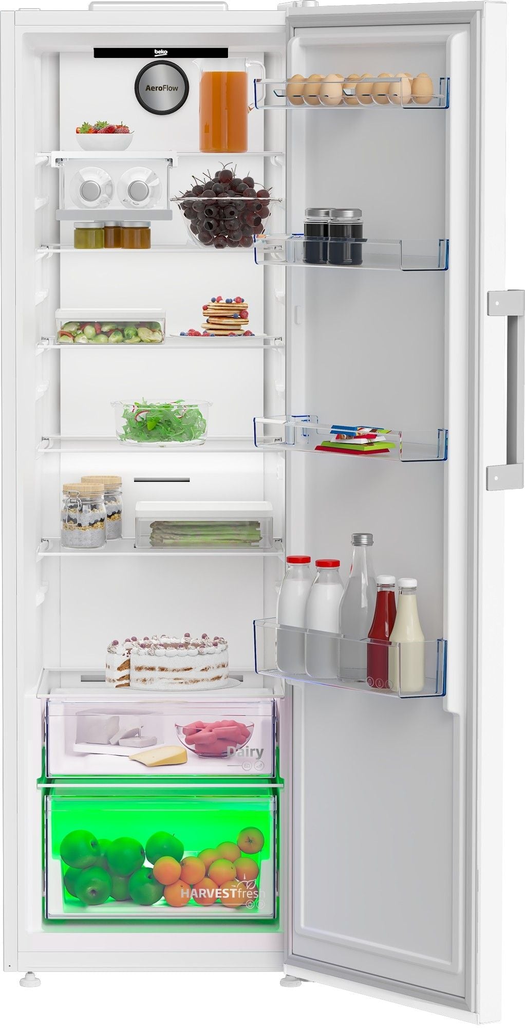 Frigorífico 1 puerta Beko B3RMLNE444HW, Blanco, 186X60 cm, No Frost, E