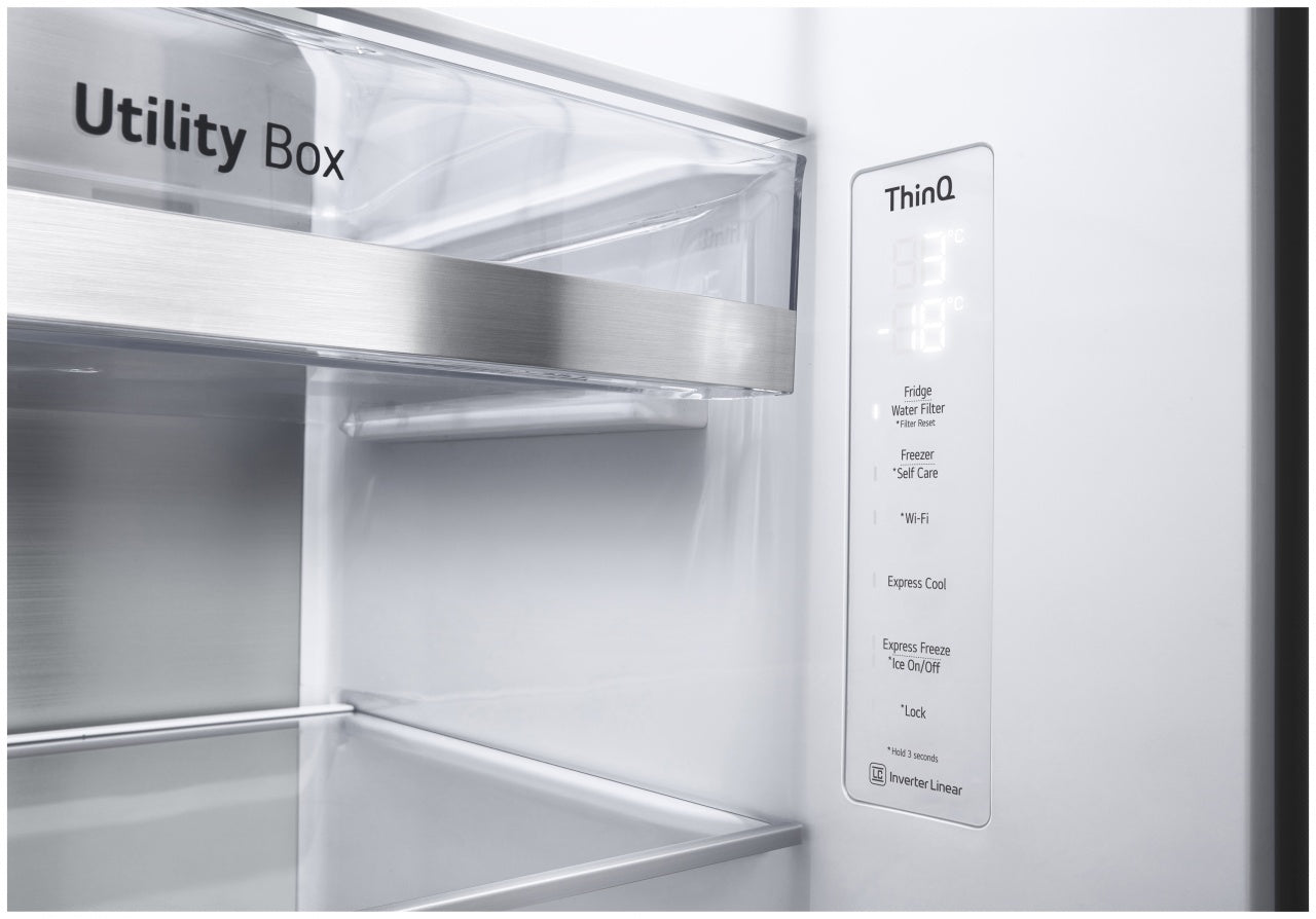 Lg American refrigerator GSXV90MBAE, Inox, 179 cm, No Frost, E