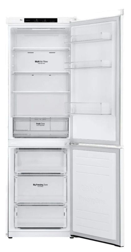 LG GBP31SWLZN Combi Fridge, 186x60cm, E, White, 374L GBP31SWLZN