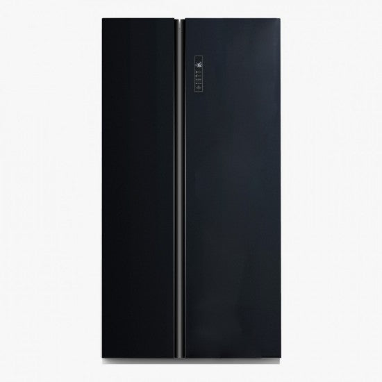 EAS ELECTRIC NO FROST BLACK GLASS AMERICAN REFRIGERATOR EMSS178GN2