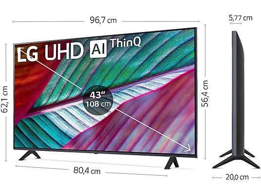 TELEVISOR SMART TV LG 43" 4K UHD 43UQ8006LB