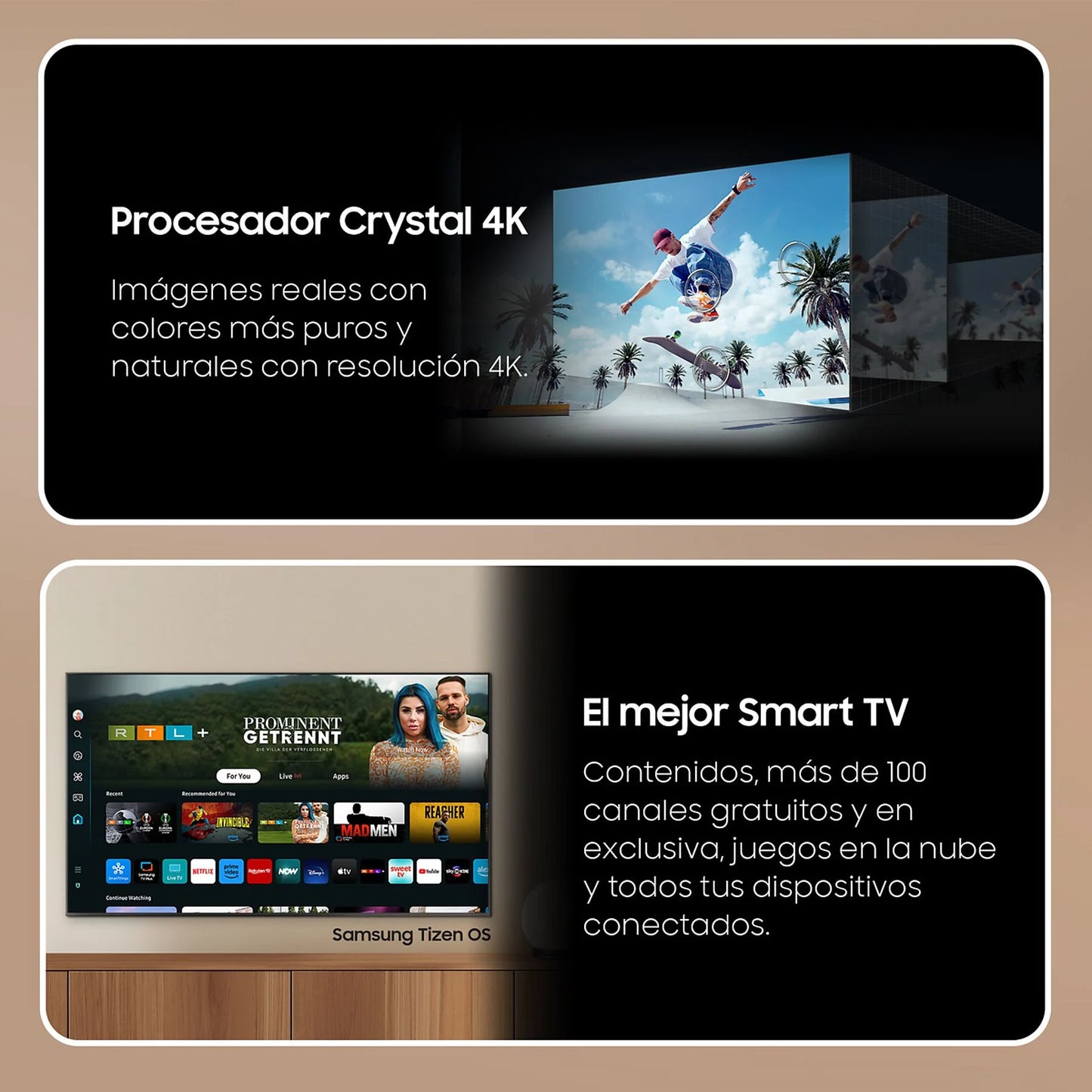 TELEVISOR SAMSUNG - TV LED 55" - SAMSUNG TU55DU8505K, UHD 4K, Procesador Crystal 4K, Smart TV, DVB-T2 (H.265), Titan Gray