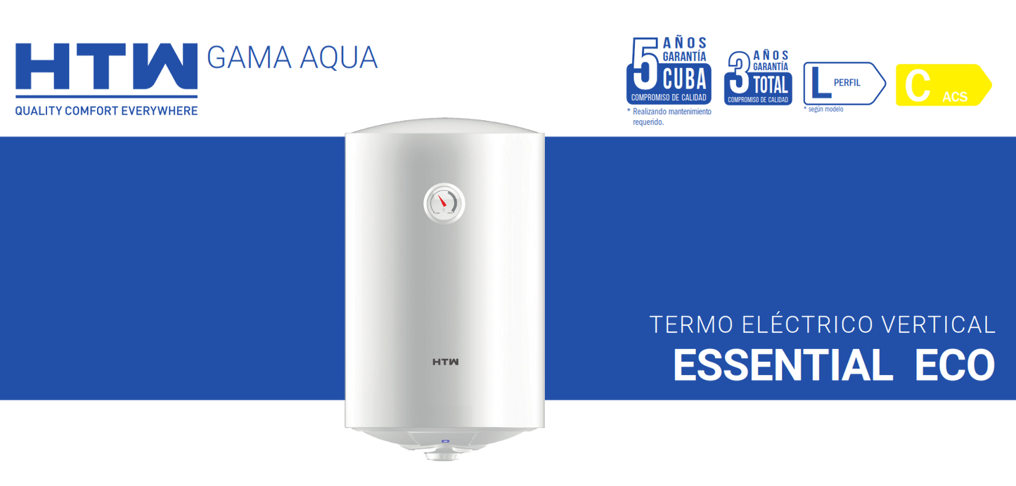 ESSENTIAL ECO HTW 80 Liter Vertical Electric Thermos