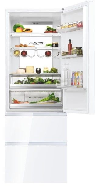 OFERTA FRIGORIFICO COMBI HAIER 3D NOFROST CRISTAL BLANCO 201 cm x 70 cm HTW7720DNGW