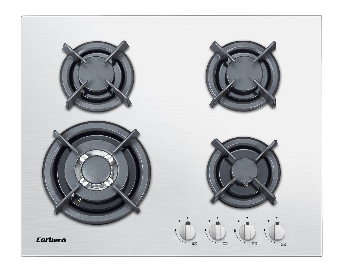JOHNSON CRISTALGAS 3-BURNER CAST IRON GRILLS COMPLETE BLACK JAMA3BN1