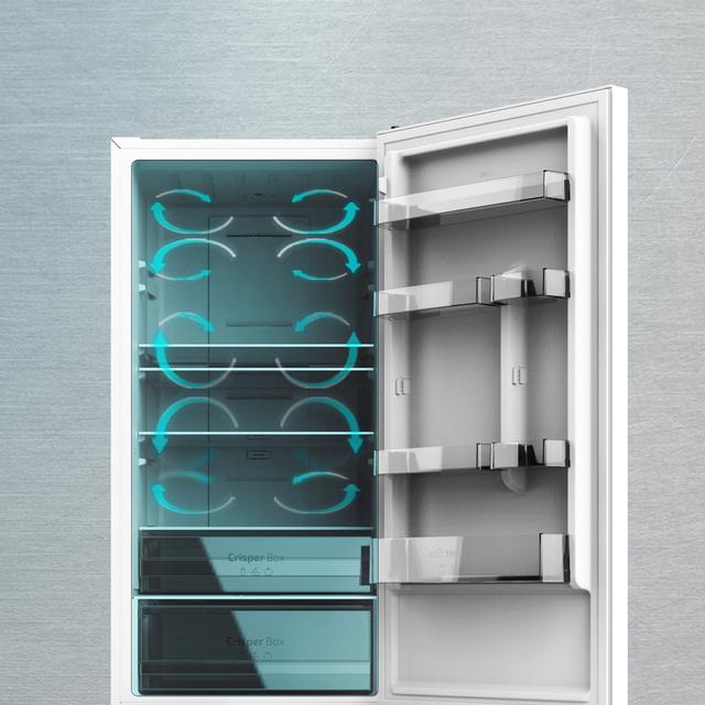 DAEWOO INOX NO FROST COMBI REFRIGERATOR